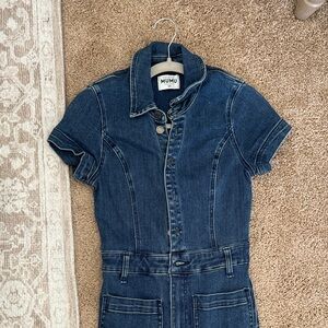 Show Me Your MuMu Dark Blue Denim Jumpsuit